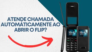 O celular Multilaser Flip Vita Lite atende a ligação automaticamente uma chamada ao abrir o Flip [upl. by Dominik]