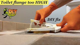 Fix toilet flange that is TOO HIGH [upl. by Retsev152]