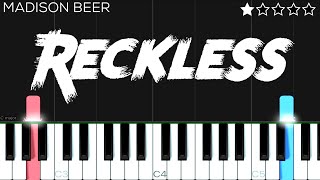 Madison Beer  Reckless  EASY Piano Tutorial [upl. by Ram]