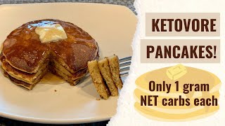 Ketovore Pancake  No Almond Flour or Coconut Flour  1g net carbs each [upl. by Oinotnas]