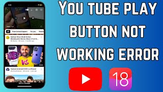 How to Fix YouTube Play Button Not Working After Pause  2024 [upl. by Dnaltroc]