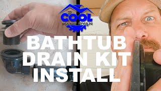 Bathtub Drain Kit Install Through Access Panel [upl. by Khichabia]