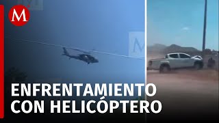 Sedena realiza operativo en Sinaloa helicóptero se enfrenta a balazos con civiles armados [upl. by Royd126]