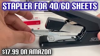 Effortless Desktop Stapler 4050 Sheet Capacity One Finger Touch Stapling [upl. by Naharba792]