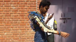 Robotic Exoskeleton Arm  Best BTech Project 2017IIT Kanpur [upl. by Lled255]