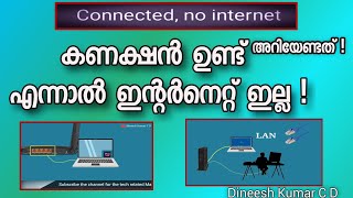 connected but no internet  malayalam tutorial  Dineesh Kumar C D  unidentified network [upl. by Laurene150]