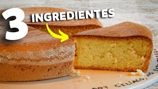 BIZCOCHUELO ESPONJOSO sin TACC con 3 INGREDIENTES receta fácil [upl. by Irmina]