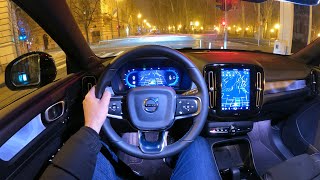 VOLVO XC40 2023 Facelift  NIGHT POV test drive PURE DRIVING Recharge Twin [upl. by Sevein154]