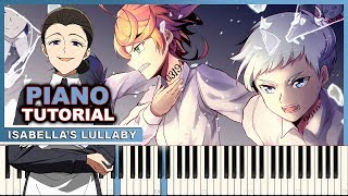 Yakusoku no Neverland Ep 12 OST  Isabella’s Lullaby  Piano Tutorial  PianoPrinceOfAnime [upl. by Laehpar]