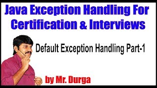 Java Exception Handling  Default Exception Handling Part  1  by Durga Sir [upl. by Best]