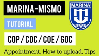 PART 1 Marina MISMO Tutorial  Online Appointment and Upload  COP Revalidation or Renew [upl. by Annatsirhc]