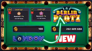 8 Ball Pool  LONDON to BERLIN  50 Coins To 200 Million Coins  8 LEVEL To 80 LEVEL [upl. by Dorkus]