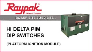 Raypak® Boiler BiteSized Bits Hi Delta PIM Dip Switch Settings  Training Video [upl. by Elvera]