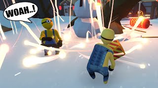 MINIONS SHOOTING FIREWORKS in HUMAN FALL FLAT [upl. by Jodee]