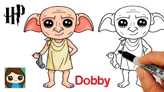 How to Draw Dobby House Elf  Harry Potter [upl. by Airbmac]