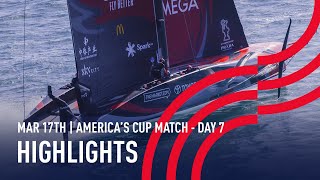 36th Americas Cup Day 7 Highlights [upl. by Florette13]