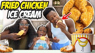 Trying The VIRAL ICE CREAM CHICKEN Challenge [upl. by Jermayne]