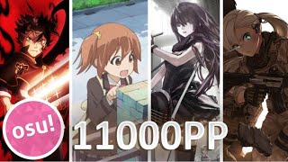 I REACHED 11000PP  Stream Highlight osu [upl. by Shandie515]