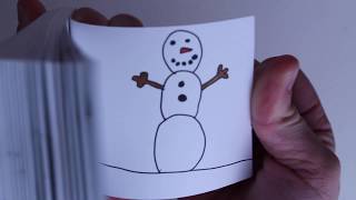 Snowman flipbook awesome flipbook animation [upl. by Arly]