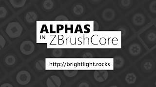 How to use Alphas in ZBrush and ZBrushCore [upl. by Grete66]