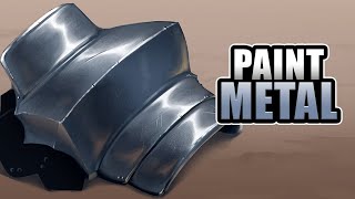 How to paint METAL  Digital Photoshop Tutorial [upl. by Lesh]