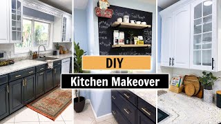 DIY KITCHEN MAKEOVER  Decorating Ideas  Modern Boho Kitchen  Kitchen DIY [upl. by Eleph]