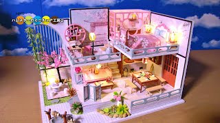 ドールハウスキット雅琴閣作ってみた！ DIY Miniature Dollhouse kit Yaqin Pavilion [upl. by Charters]