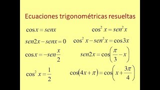 Ecuaciones trigonométricas ejercicios resueltos explicados paso a paso con seno coseno y tangente [upl. by Teresa132]