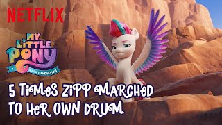 Five Times Zipp Marched to Her Own Drum  My Little Pony A New Generation  Netflix After School [upl. by Bywoods]