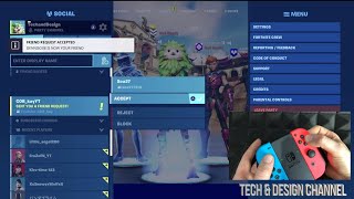 How to Accept Friend Request in Fortnite  Nintendo Switch [upl. by Nhoj629]