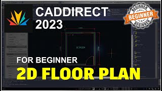 Caddirect 2023 Basic 2D Floor Plan Tutorial For Beginner [upl. by Anees278]