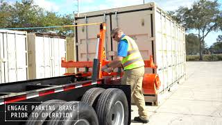 Shipping Container Loading Demo  ContainGo Mobilizer Trailer [upl. by Weston]