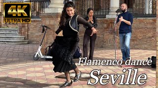 FLAMENCO dance in SEVILLE 💃 🇪🇸 Plaza de España 🇪🇸💃 [upl. by Oirazan141]