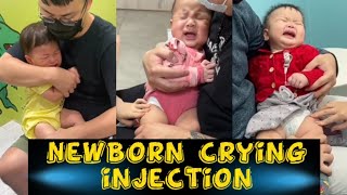 NewBorn Baby Crying injection Vaccination  2 And 6 Month Age Babies shot [upl. by Caras]