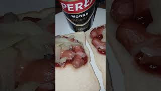 polishbeer perlamocnabeer germsnsausages hotdog frankfurter onions ketchup bread hotsauce [upl. by Gujral473]