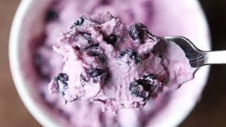 Healthy Snack Ideas  3 Ingredient Frozen Blueberry Greek Yogurt  YOGURTTI 30 [upl. by Belda699]