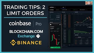 Crypto Trading Tip 2 Limit Orders Explained  Coinbase Pro Blockchain amp Binance [upl. by Muirhead692]