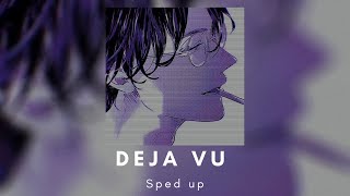 Deja vu  Olivia Rodrigo sped up lyrics [upl. by Lorrie]