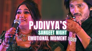 Pjdivya Ki Sangeet Night  With Famous Influencers  Bride Groom Emotional Moment 🥲 [upl. by Oleta760]