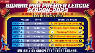 SAMBALPUR PREMIER LEAGUE SEASON 2023 LIVE FROM NEXA GROUND SAMBALPURSECOND DAY SPL 2023 [upl. by Kara]