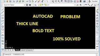 AUTOCAD THICK AND BOLD TEXT AND LINE 100 SOLVED [upl. by Kataway]