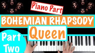 How to play BOHEMIAN RHAPSODY  Queen Part 2 Piano Chords Accompaniment Tutorial [upl. by Ibrek]