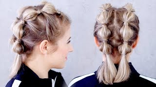 SUPER EASY GymWorkout Hairstyle for Short Hair  Milabu [upl. by Oakleil146]