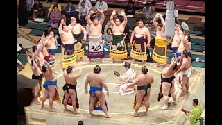 LIVE SUMO w my commentary  Day 12 of the November Grand Sumo tourney in Fukuoka Japan [upl. by Yanarp]