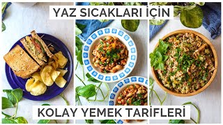 Sağlıklı Doyurucu ve Lezzetli Yaz Yemekleri  Sandviç Salata Makarna  Vegan [upl. by Sigismondo]