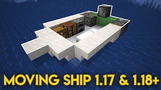 How to make a Moving Ship Minecraft 118  Working Ship in Minecraft  JavaBedrockPe [upl. by Einnim921]