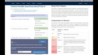 Depression Screening Tool PHQ9 [upl. by Ezirtaeb]