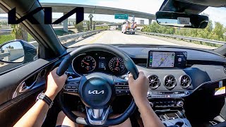 The New 2022 KIA Stinger GT1 POV Test Drive [upl. by Kerwon]