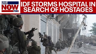 IsraelHamas war Israeli forces stormed hospital in Gaza in search of hostages  LiveNOW from FOX [upl. by Nellie]