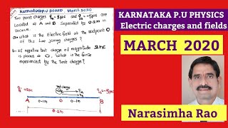 TWO POINT CHARGES  5 micro Coulomb and  5 micro each  MARCH 2020 puboard NARASIMHARAO [upl. by Searcy551]